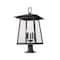 Z-Lite Rainer 5 Light Outdoor Pier Mounted Fixture, 15.5in. W x 29.5in. H, Black 5015PHXLR-533PM-BK - alternate 6